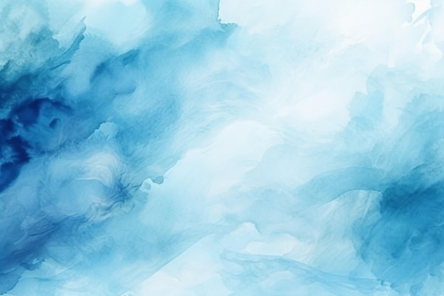 Photo arrière-plan aquarelle bleu peint à la main