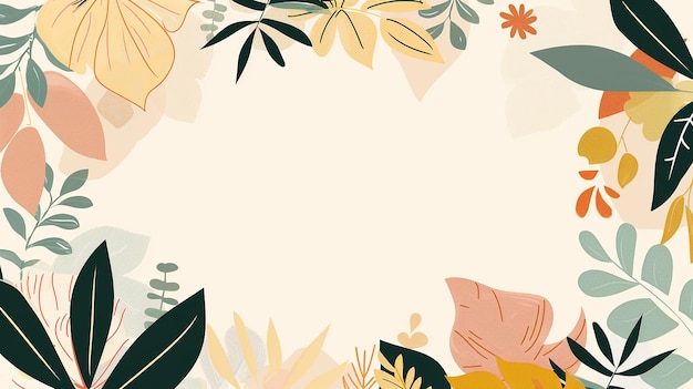 arrière-plan à l'aquarelle à la bordure des feuilles
