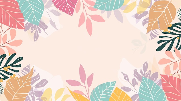arrière-plan à l'aquarelle à la bordure des feuilles