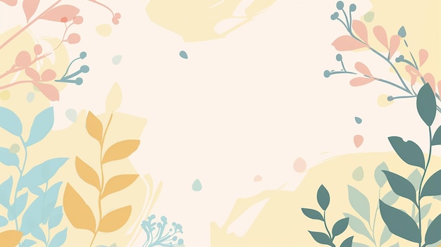 arrière-plan à l'aquarelle à la bordure des feuilles