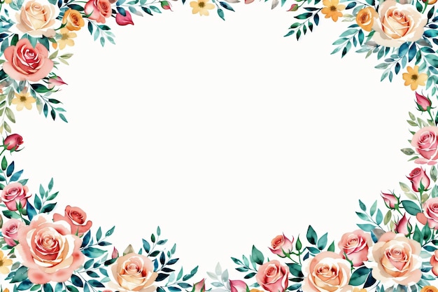 arrière-plan d'aquarelle à fleurs de rose