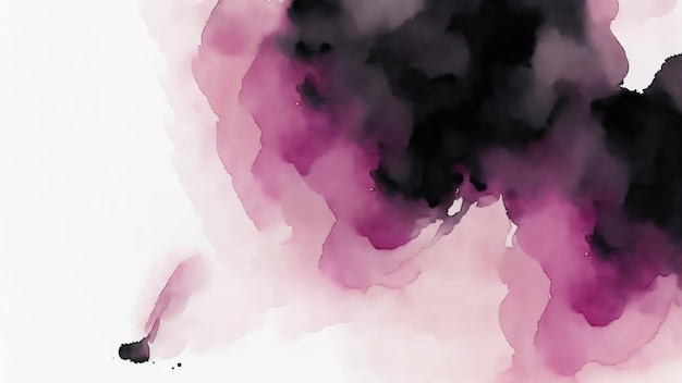 Arrière-plan à l'aquarelle noir et rose