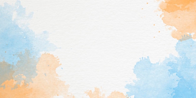 Arrière-plan à l'aquarelle peint à la main avec la forme du ciel et des nuages