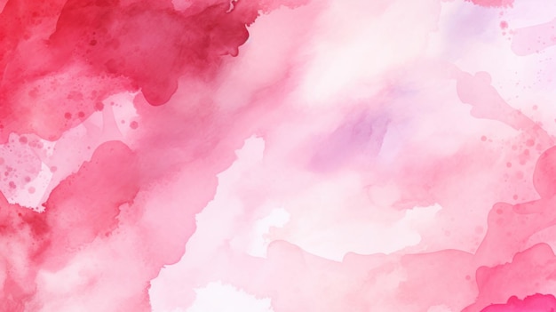 Arrière-plan d'aquarelle en rose et rouge généré par l'IA