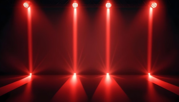 Arrière-plan arrière-plan avec éclairage de projecteurs rouges pour les affiches et les bannières