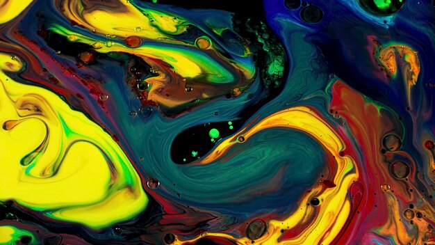 Arrière-plan d'art fluide avec des teintes colorées surface liquide des images de stock effet étonnant de l'acrylique