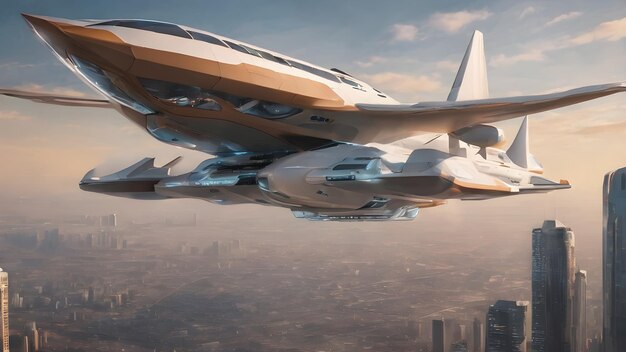 Photo l'arrière-plan des avions du futur très cool