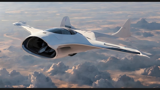 L'arrière-plan des avions du futur très cool