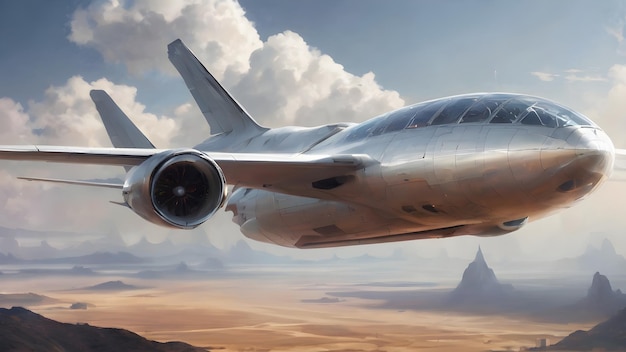 L'arrière-plan des avions du futur très cool