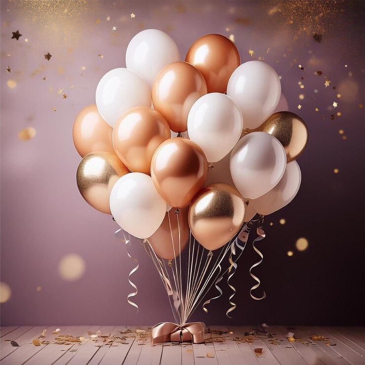 Photo arrière-plan de ballon pour une bonne année