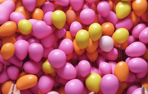 Arrière-plan de ballons colorés