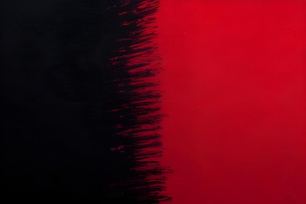 Photo arrière-plan d'une bannière au trait de pinceau rouge et noir audacieux et élégant