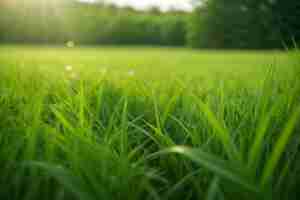 Photo arrière-plan de bannière à l'herbe verte et à la lumière du soleil