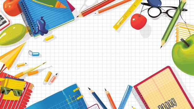 Arrière-plan de la bannière de retour à l'école