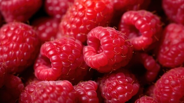 Arrière-plan à base de framboises