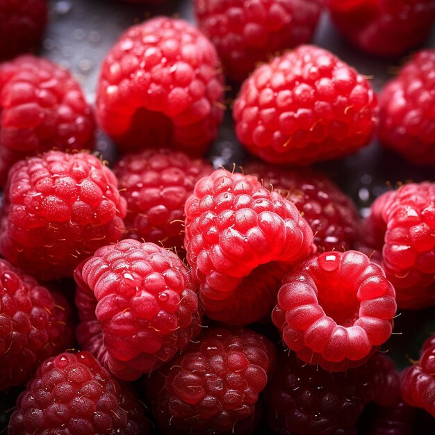 Arrière-plan à base de framboises