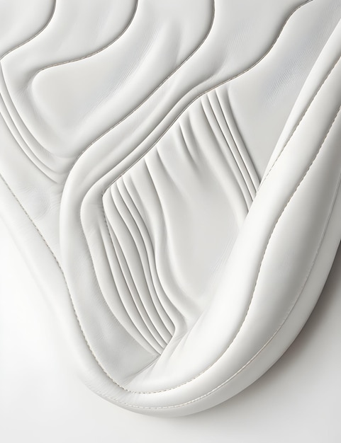 Arrière-plan blanc avec des courbes et une texture de tissu cuir pour les courbes et les vagues de fond