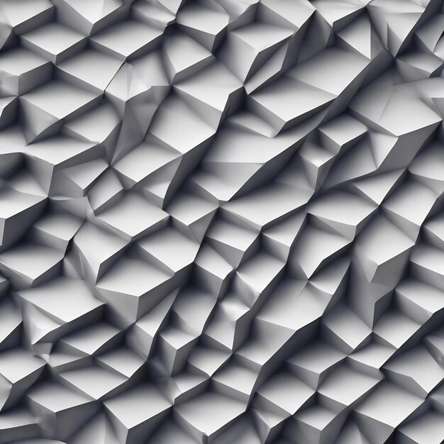 Arrière-plan blanc et gris abstrait modèle d'art polygonal style géométrie texture futuriste