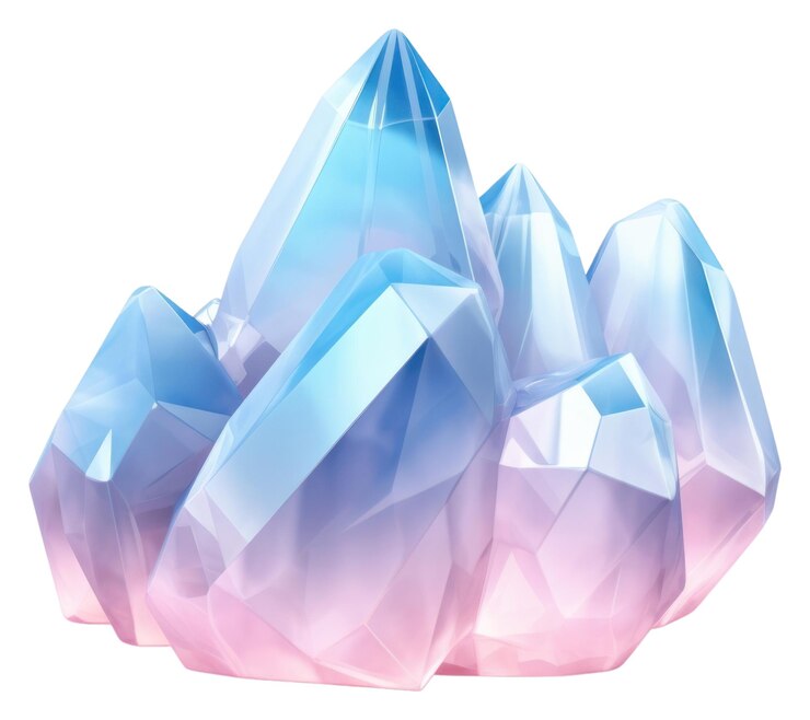 Photo arrière-plan blanc de quartz minéral cristallin de png