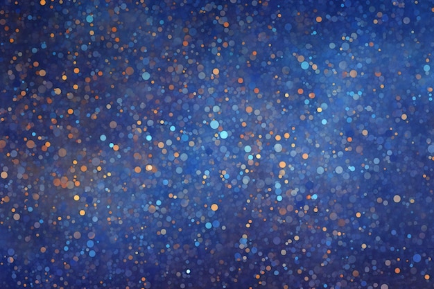 Photo arrière-plan bleu abstrait avec des lumières et des étoiles défocalisées bokeh