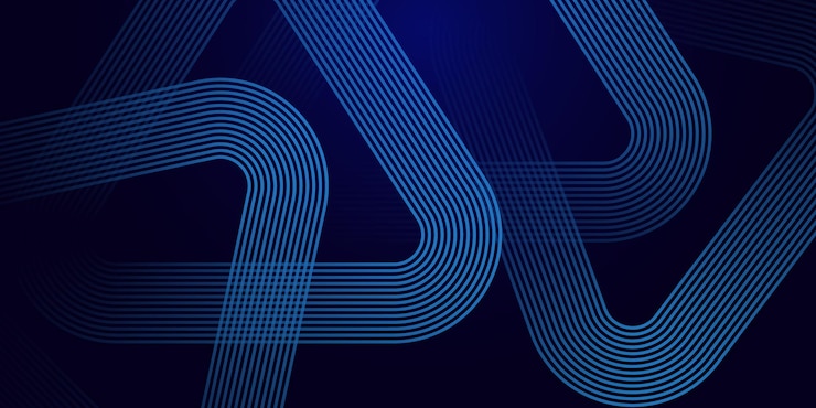 Photo arrière-plan bleu abstrait motif de lignes géométriques