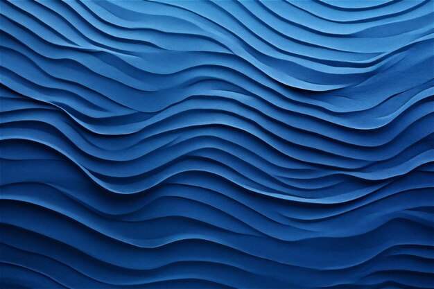 Arrière-plan bleu cobalt abstrait avec des vagues