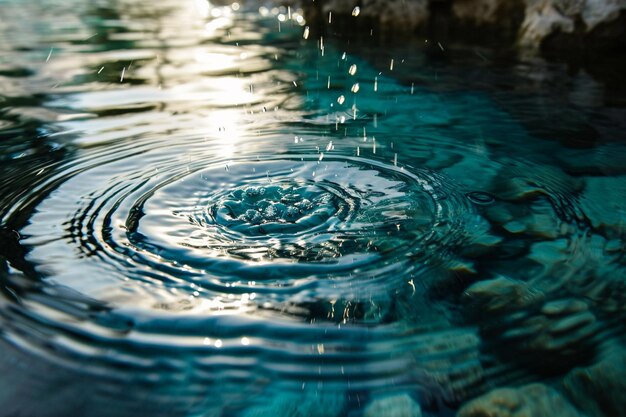 Photo arrière-plan bleu de l'eau