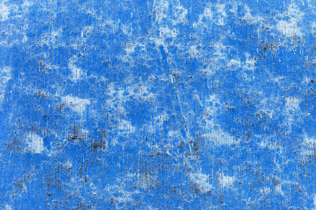Arrière-plan bleu et sale Peinture bleue vieille et fissurée