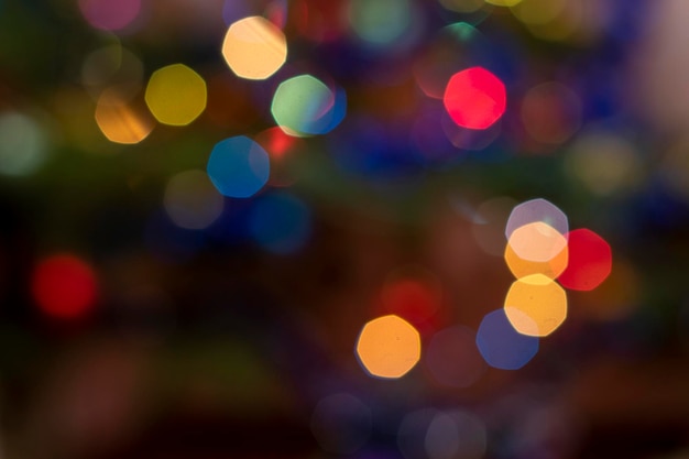 Arrière-plan bokeh multicolore en gros plan