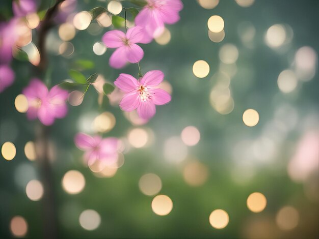 Photo arrière-plan bokeh nature verte flouesplittone instagram comme generative ai