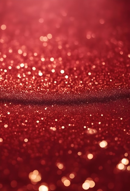 Arrière-plan bokeh rouge avec des paillettes