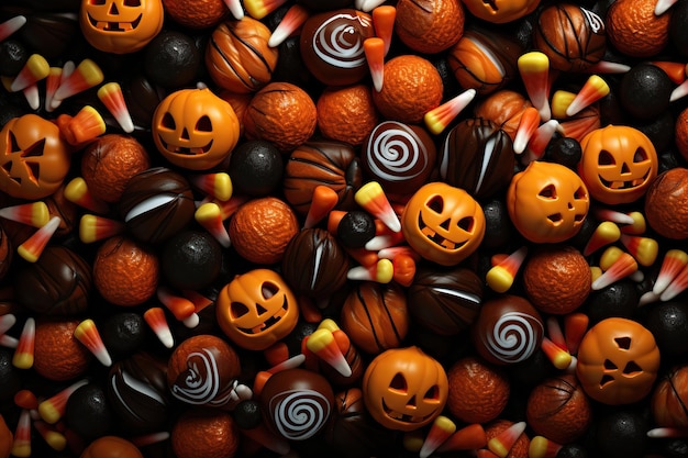 Arrière-plan des bonbons d'Halloween