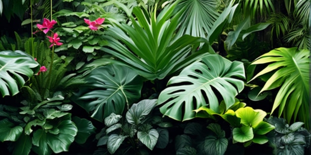 Photo arrière-plan botanique feuilles tropicales