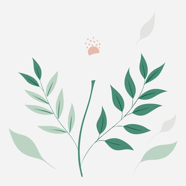Arrière-plan botanique floral blanc luxueux avec une touche douce