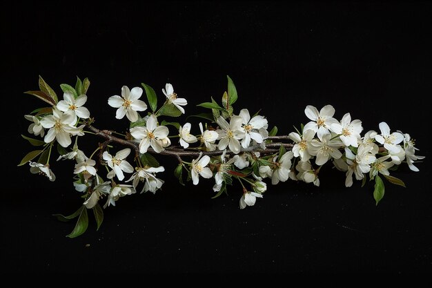 Photo arrière-plan de la branche en fleurs de cerisier