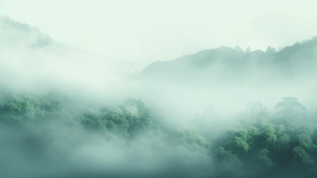 Arrière-plan en brouillard de couleur menthe