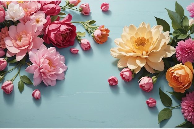 Arrière-plan de la carte de vœux en fleurs