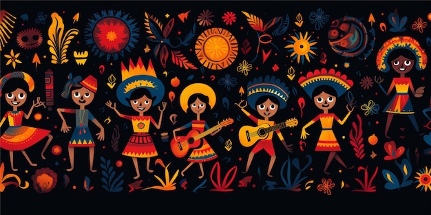Arrière-plan de la célébration du mois du patrimoine hispanique