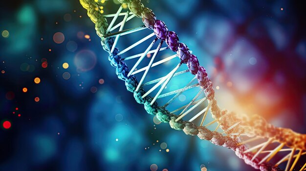 Arrière-plan de la chaîne d'ADN de l'hélice