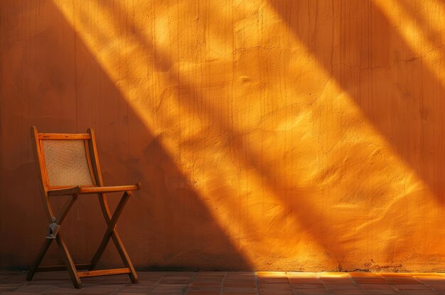 Photo arrière-plan de chaise minimaliste entre les lumières et les ombres