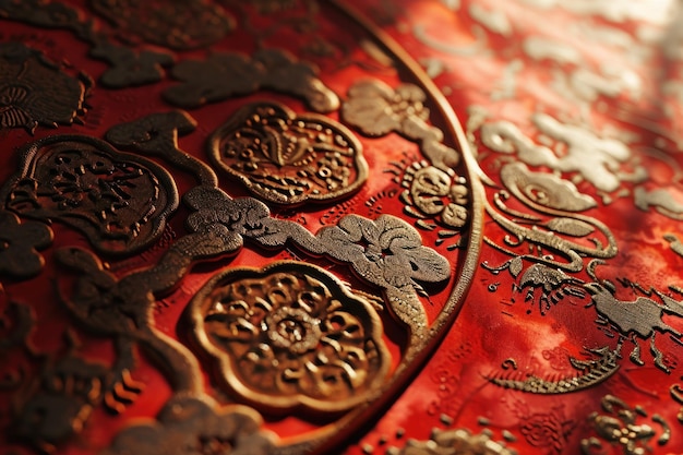 Arrière-plan chinois avec des motifs et des ornements traditionnels Bannière du Nouvel An chinois