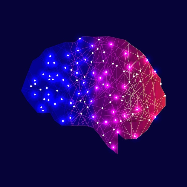 arrière-plan coloré abstrait de cerveau de galaxie pour l'application web et mobile