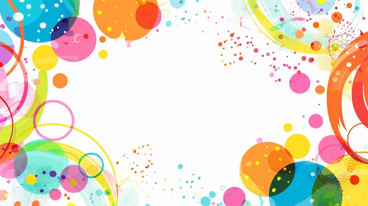 Photo arrière-plan coloré abstrait avec des confettis et des streams illustration vectorielle