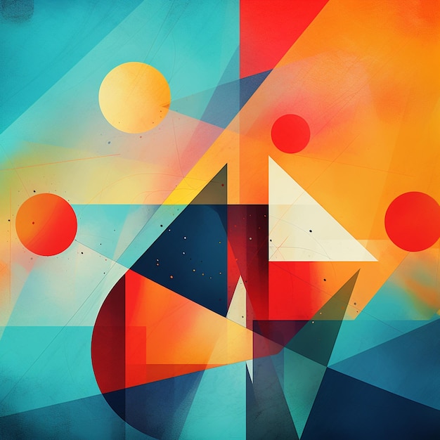 Arrière-plan coloré abstrait avec des formes géométriques