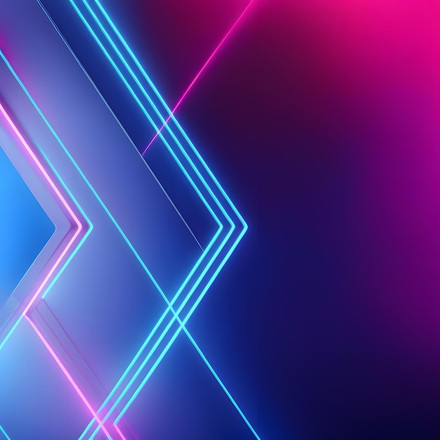 Arrière-plan coloré abstrait futuriste avec des lignes de néon lumineuses électriques brillantes