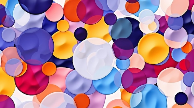 Un arrière-plan coloré avec des cercles et le mot bulle dessus