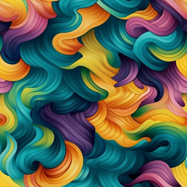 Un arrière-plan coloré avec des tourbillons colorés de couleurs.
