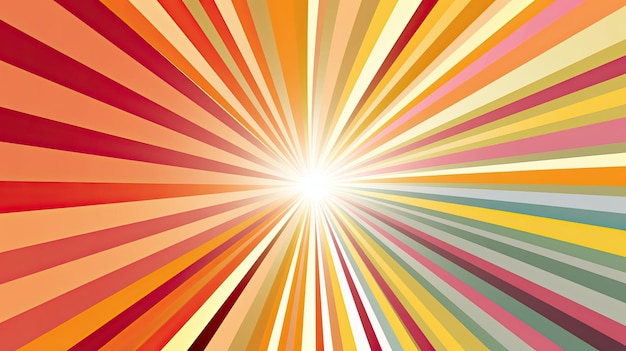 Arrière-plan de conception graphique Sunburst AI générative