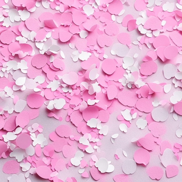 Arrière-plan de confettis en papier rose pâle