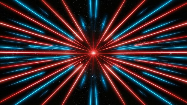 Photo arrière-plan cosmique de lumières laser bleu noir et rouge parfait pour un fond d'écran numérique